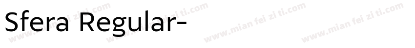Sfera Regular字体转换